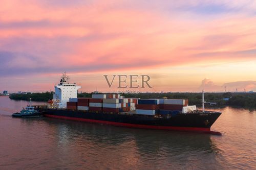集装箱船在进出口业务和物流.用起重机运输货物到港口.水运国际.